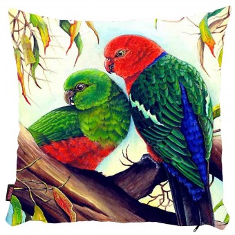 Kus Desenli Yastık Kılıfı